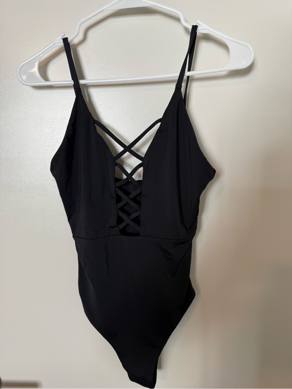 Black one piece swimsuit